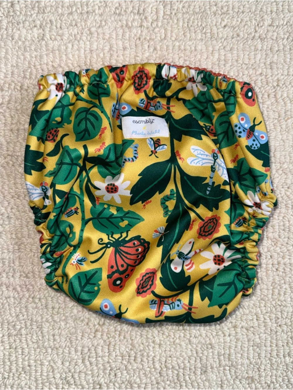 Esembly Pheobe Wahl Organic Cloth Diapers and Butterfly Waterproof Cover Size 2